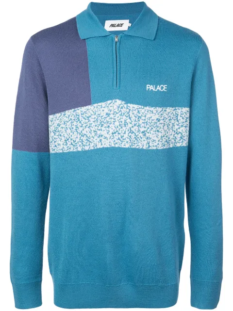Palace Blocker half-zip jumper Blue P14KW008