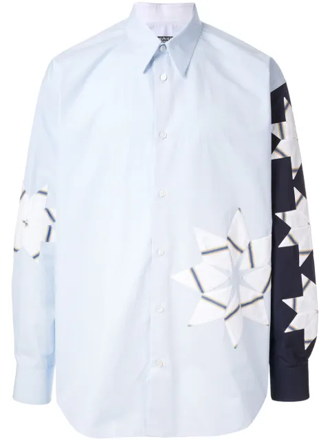 Calvin Klein contrast sleeve shirt Blue 91MWTD84C038B