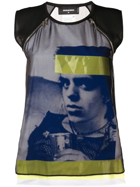 DSQUARED2 layered print T-shirt Black S75NC0750S43938