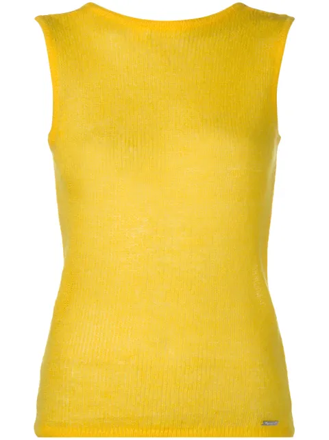 DSQUARED2 crew neck knitted vest Yellow S75HA0838S16557