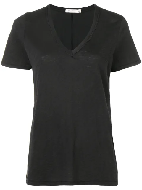rag & bone V-neck T-shirt Black W272C34CH