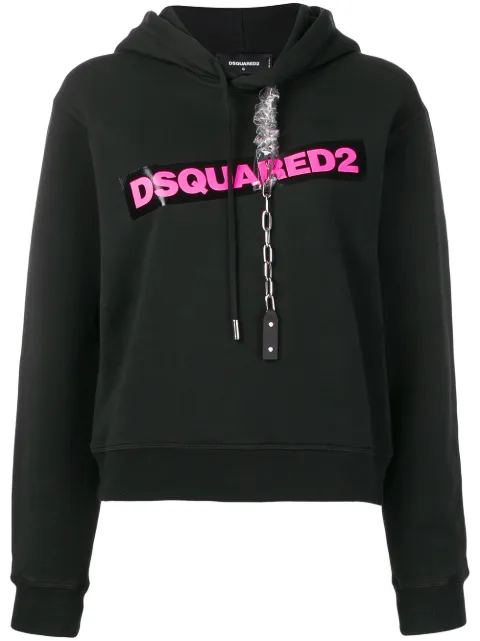 DSQUARED2 logo print chain hoodie Black S75GU0181S25030