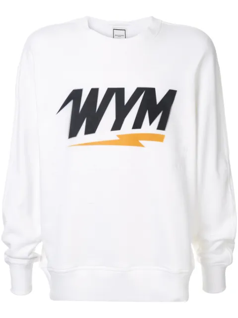 Wooyoungmi printed logo sweatshirt White W191TS23WHITE