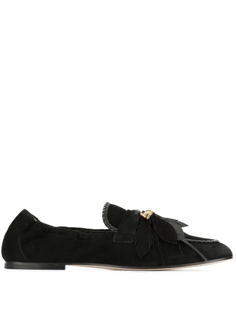 Tod's feather appliqué loafers Black XXW79A0AR90D8WB999