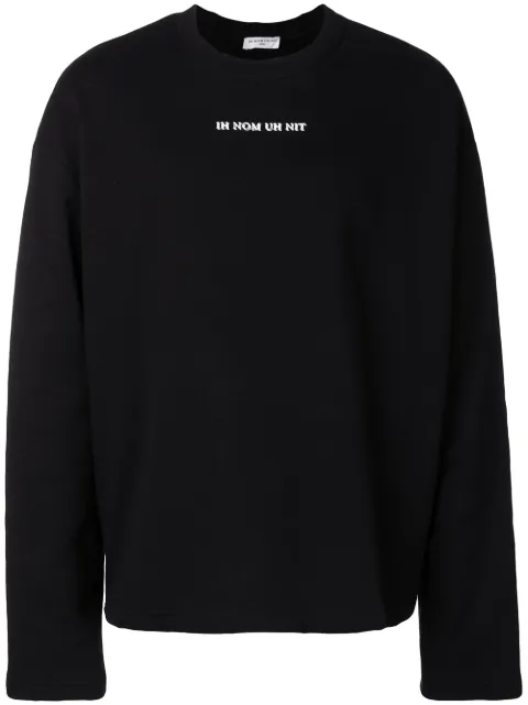 Ih Nom Uh Nit David Bowie print sweatshirt Black NUS19207