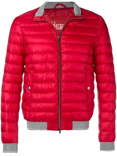 Herno quilted high neck jacket Red PI0540U12020