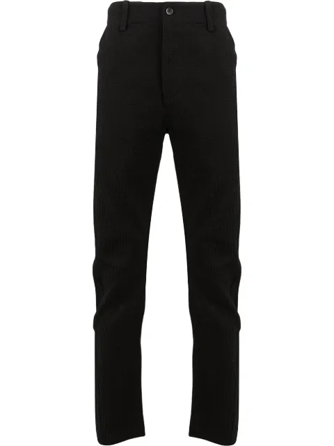 Uma Wang Felix striped trousers Black UM3502
