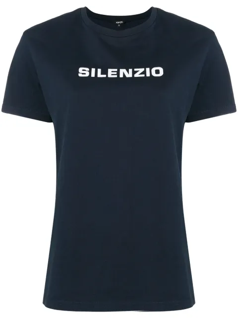 ASPESI Silenzio print T-shirt Blue Z035A335