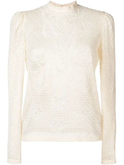 Philosophy Di Lorenzo Serafini lace embroidered blouse Neutrals A02070720