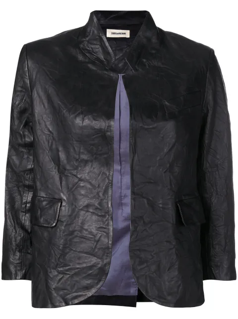 Zadig&Voltaire creased effect leather jacket Black SHCU1403F