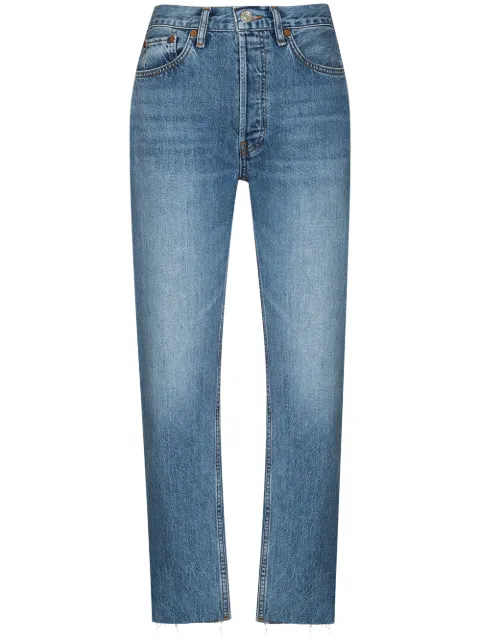 RE/DONE Stove Pipe cropped jeans Blue 1883WSTV27MEDIUMVAIN