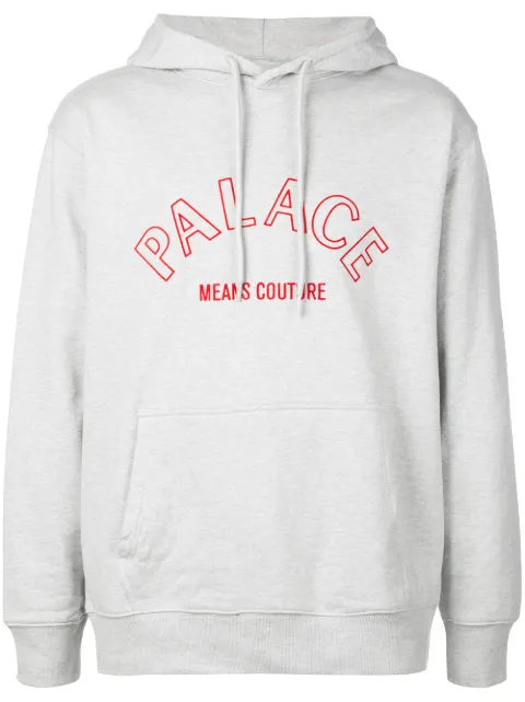 Palace Couture logo-print hoodie Grey P14HD051