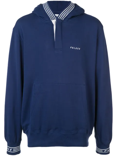 Palace P-Rib trim hoodie Blue P14CS116