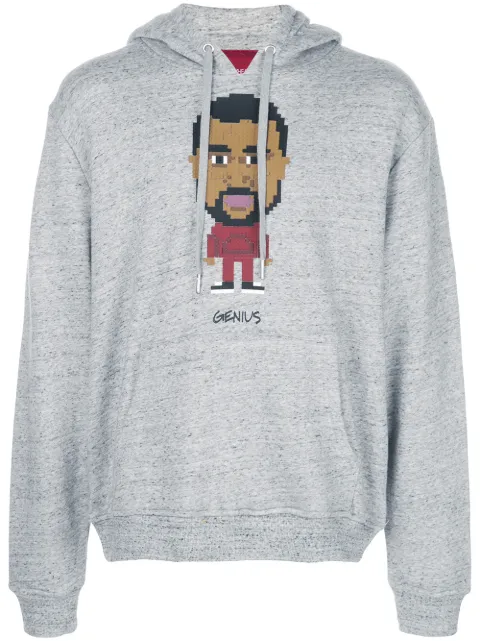 Mostly Heard Rarely Seen 8-Bit Genius print hoodie Grey MHEB02AIKH45