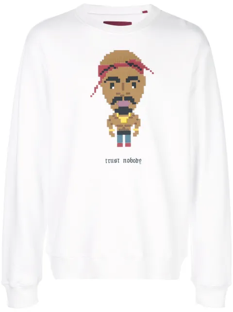 Mostly Heard Rarely Seen 8-Bit Trust nobody sweatshirt White MHEB02AIK21