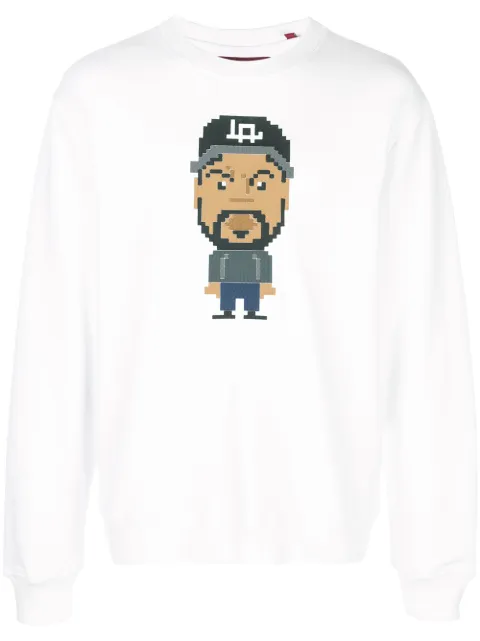 Mostly Heard Rarely Seen 8-Bit CMPTN printed sweatshirt White MHEB02AIK19