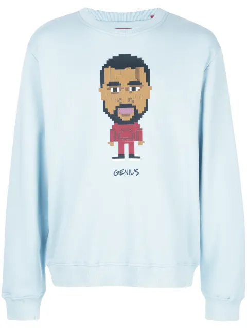 Mostly Heard Rarely Seen 8-Bit Genius print sweatshirt Blue MHEB02AIK18