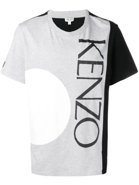 Kenzo logo colour-block T-shirt Grey F955TS2044SG