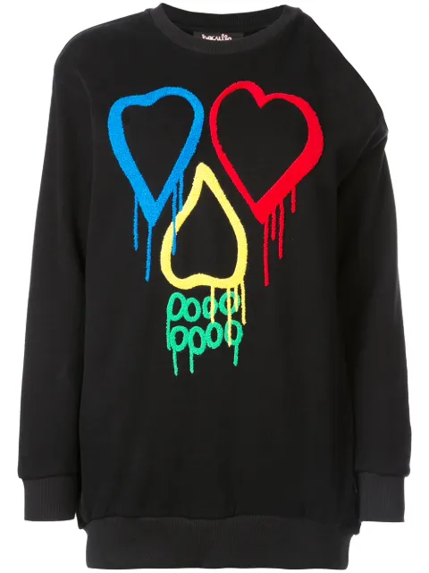 Haculla cut out sweatshirt Black HAW02AIK13