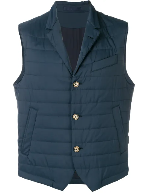 Eleventy quilted gilet Blue 979SP0205SPO27002