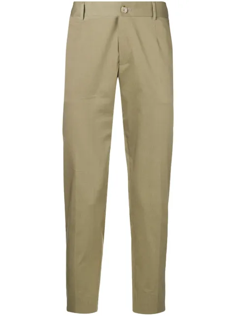 Dolce & Gabbana logo-tag chinos Green GY6FETFUFIS
