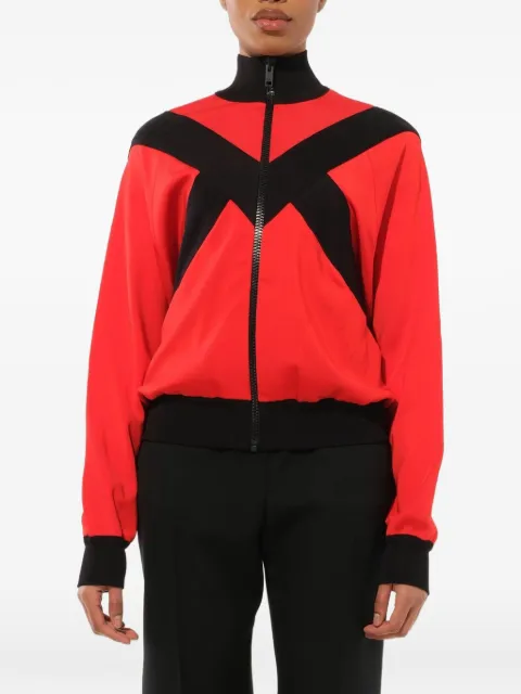 Givenchy contrast panel zipped jacket Red BW90494Z38