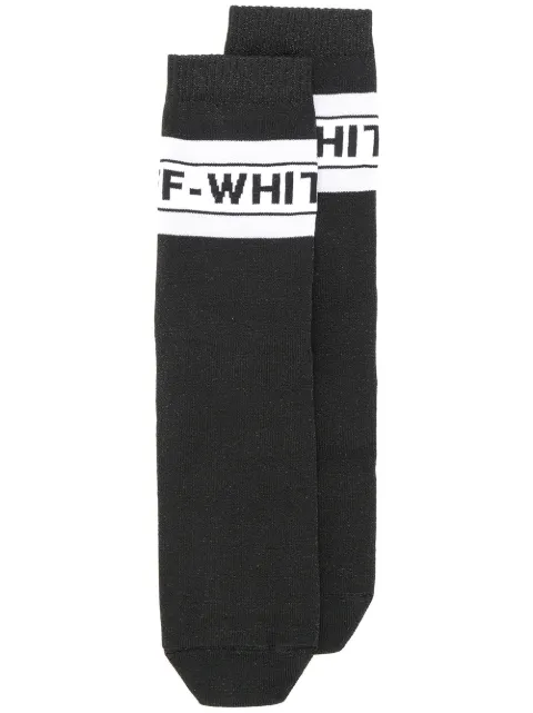 Off-White logo knit socks Black OWRA012R19B080731001