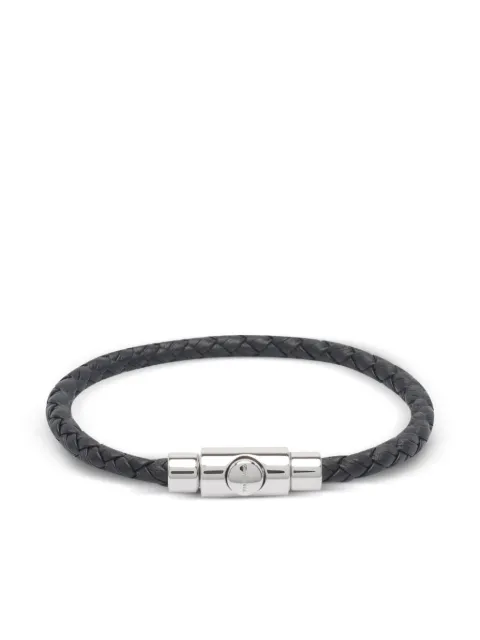 Ferragamo braided leather bracelet (20cm) Black 675919