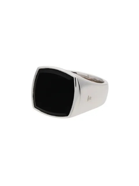 Tom Wood Cushion onyx sterling silver signet ring Silver R74HPMBO01S925