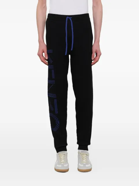 Kenzo ribbed knit logo track trousers Black F955PA8163BA