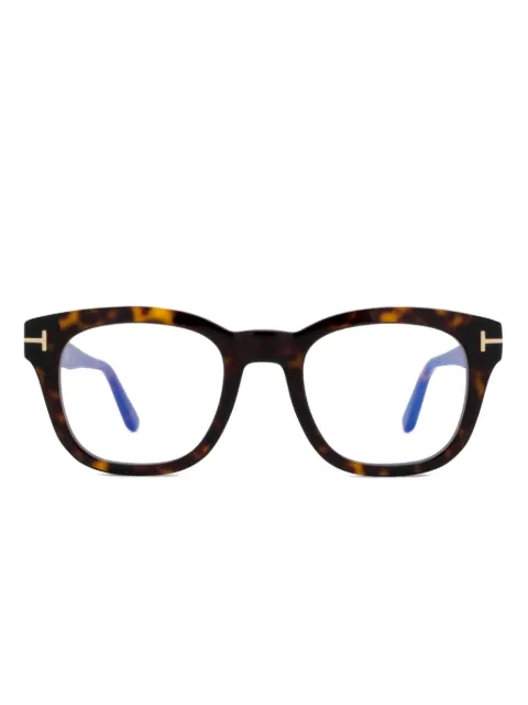TOM FORD Eyewear rectangle-frame glasses Brown TF5542B