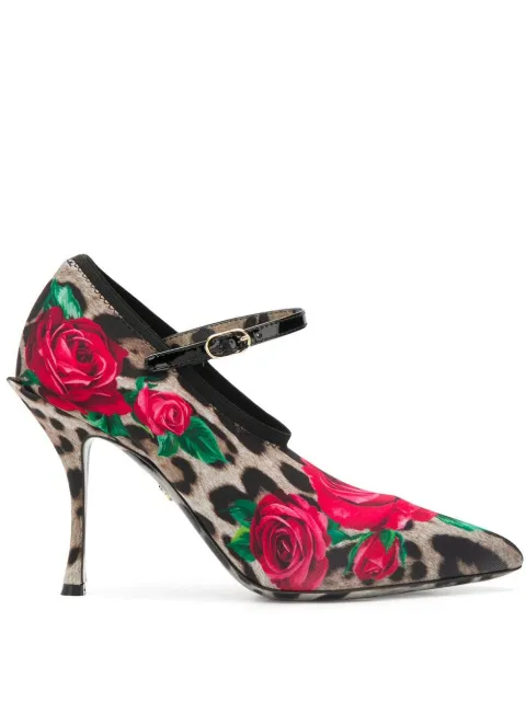Dolce & Gabbana Mary Jane printed pumps Brown CD1283AZ423