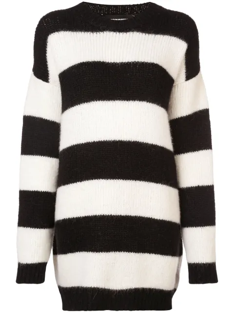 DSQUARED2 oversized knitted striped sweater Black S75CU0911S16485