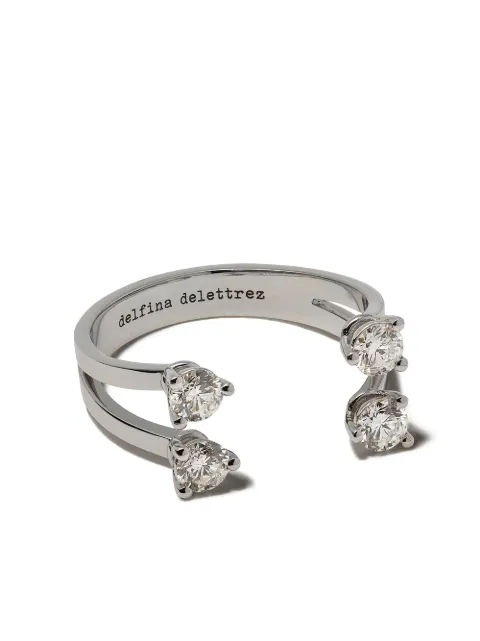 Delfina Delettrez Dots diamond ring Silver DOTS4WG