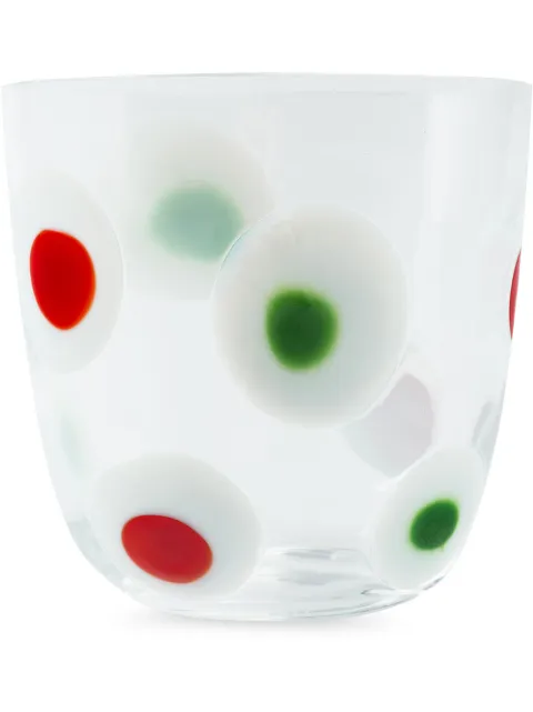Carlo Moretti spotted water glass Green 142025