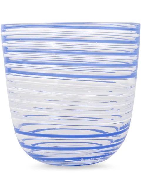 Carlo Moretti striped water glass Blue 20241