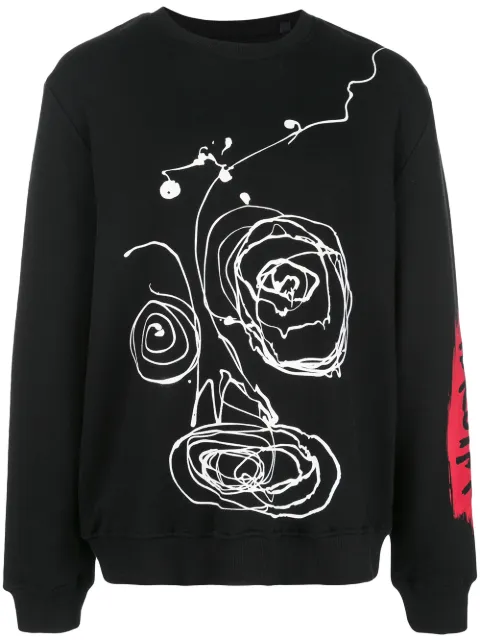 Haculla Drippy crew neck sweatshirt Black HA02AIK23