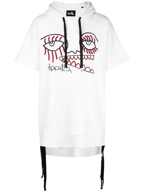 Haculla Creeping Monster hoodie White HA02AIKH22