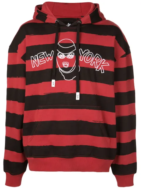 Haculla New Yorker Robber hoodie Red HA02AIKH15