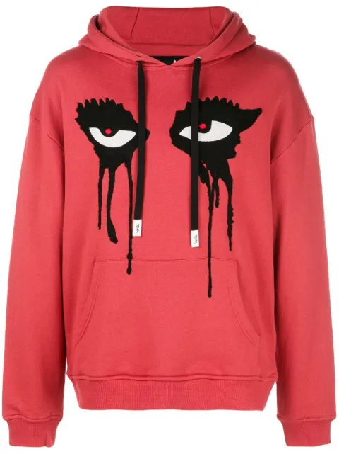 Haculla Moody Eyes hoodie Red HA02AIKH14