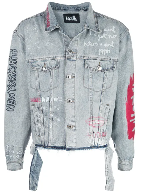 Haculla Responsible For Nothing denim jacket Black HA02AIX14