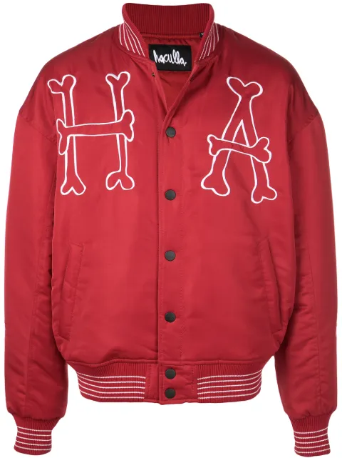 Haculla embroidered bomber jacket Red HA02AIX12