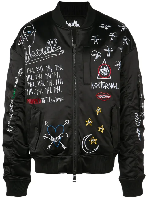 Haculla Nocturnal bomber jacket Black HA02AIX11