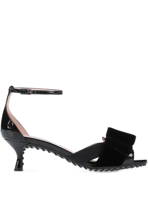 Tod's velvet-detail sandals Black XXW60B0BH80L64