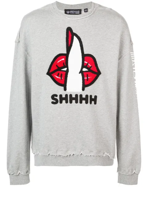 Mostly Heard Rarely Seen Shh sweatshirt Grey MH02AIK11