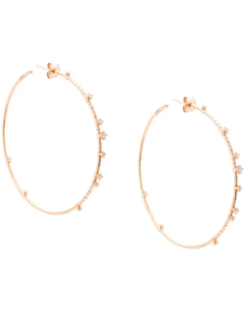 Mattia Cielo embellished hoop earrings Gold LJWR084