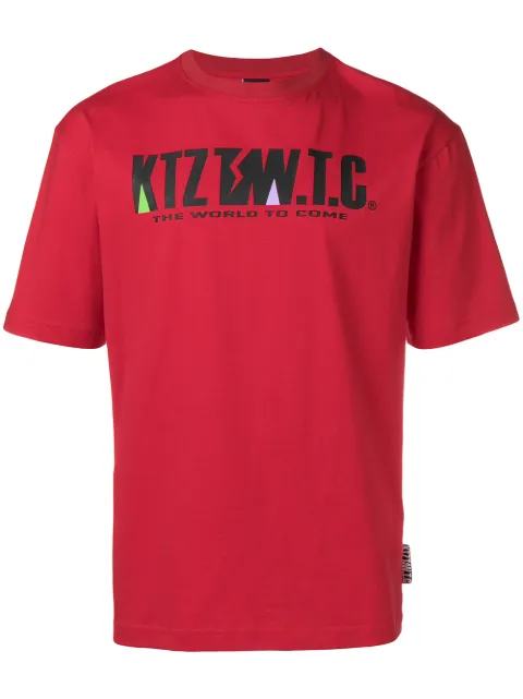 KTZ mountain letter T-shirt Red TS07AR