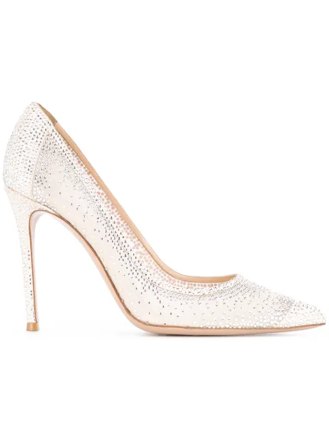 Gianvito Rossi Rania embellished pumps White G2013015RICCOZ