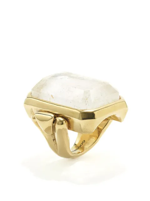 Goossens Stones crystal ring Gold GOOP17RI01YG