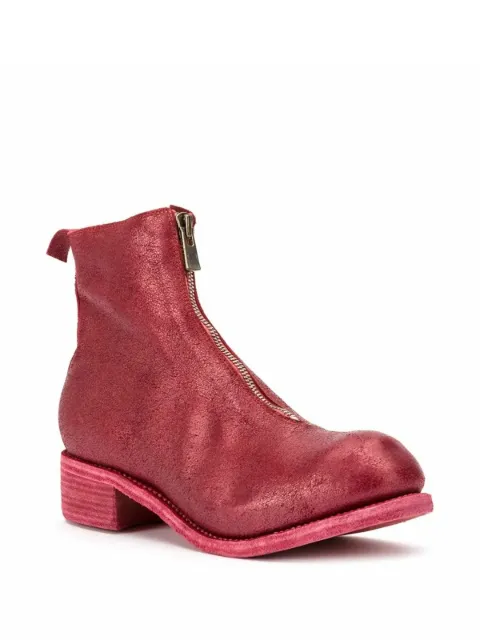 Guidi coated zip ankle boots Red PL1COATEDHFG